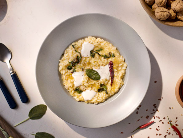 Risotto de Abóbora e Queijo de Cabra